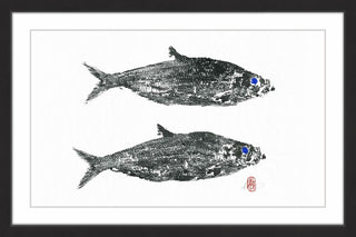 "Herring Twins" Framed Painting Print, 36"x24"