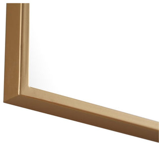 Elegant Eternity Metal Frame Rectangle Mirror 28 Inch Brass
