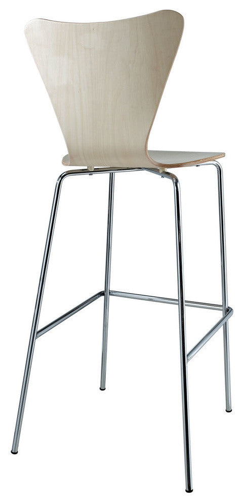 Modern Contemporary Dining Kitchen Wood Bar Stool Natural