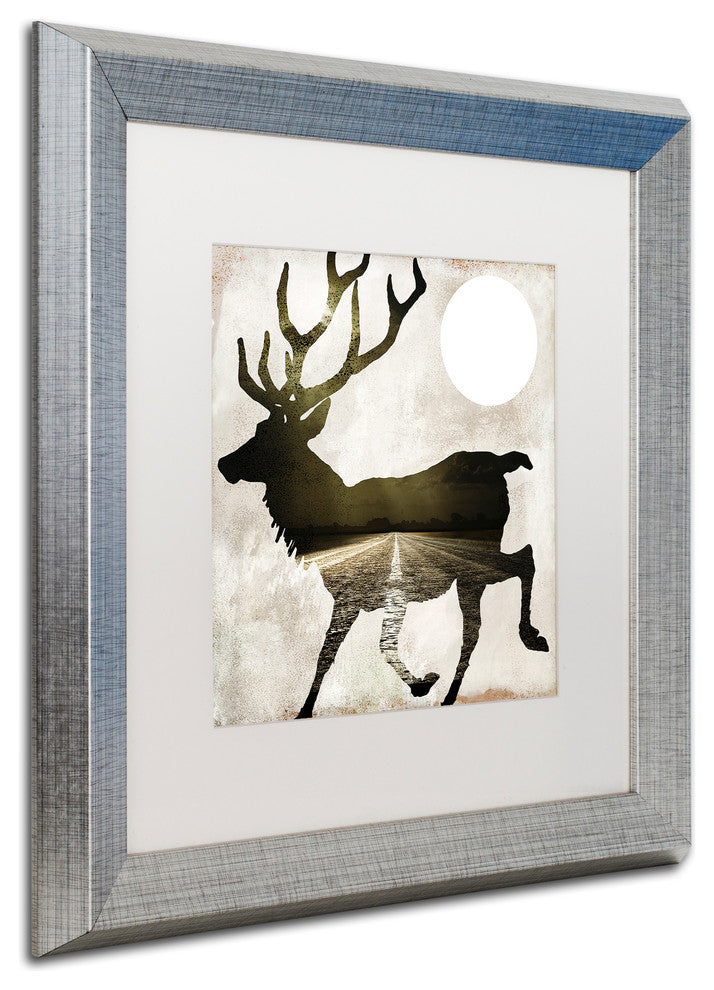 Color Bakery ''Going Wild I'' Matted Framed Art, Silver Frame, White Mat, 16x16