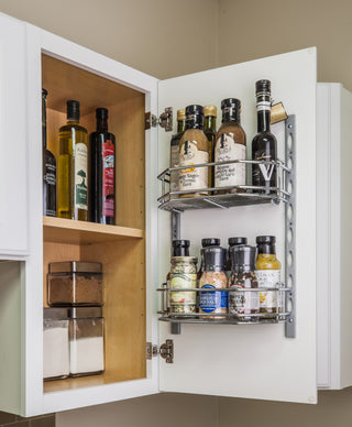 3" Deep Door Mounted Tray System Kit in Polished Chrome