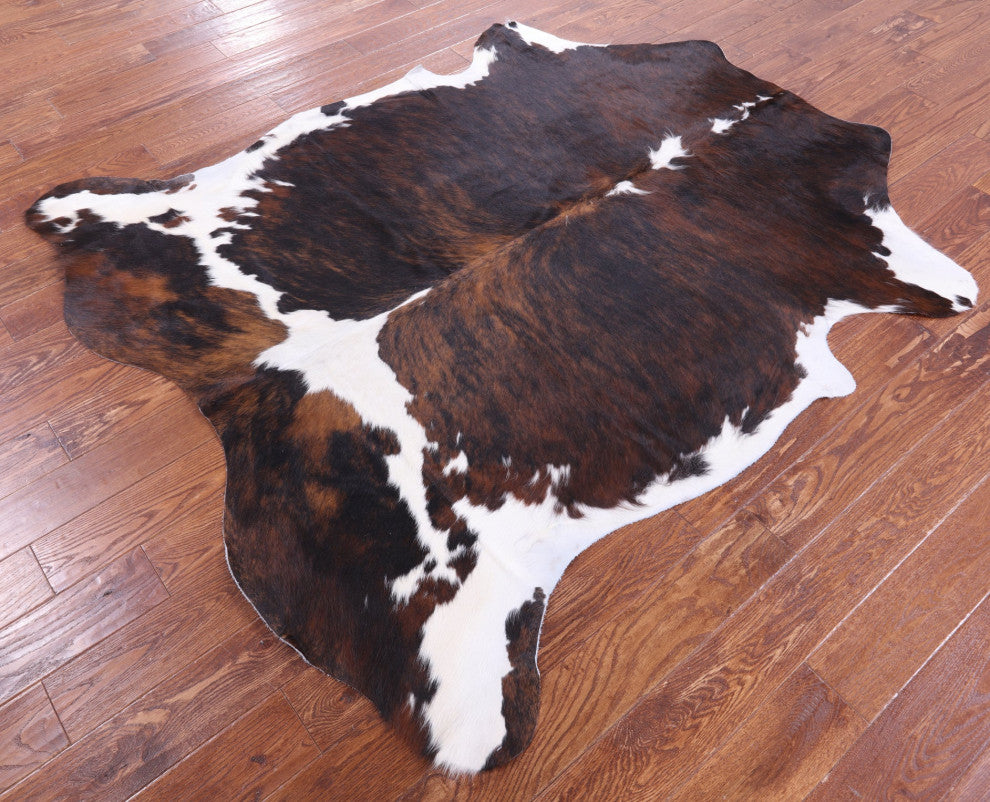 6' 9" X 5' 11" Organic Natural Hair-On Cowhide Area Rug C1866