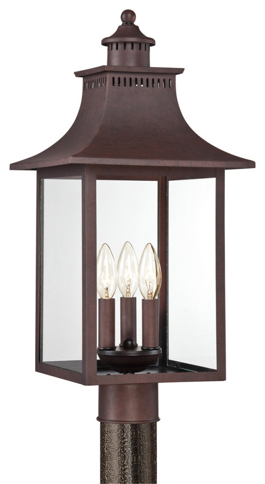 Chancellor 3-Light Outdoor Lantern, Copper Bronze