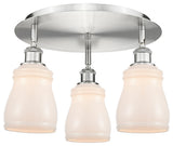 Innovations Ellery 3 16.5" Flush Mount Satin Nickel