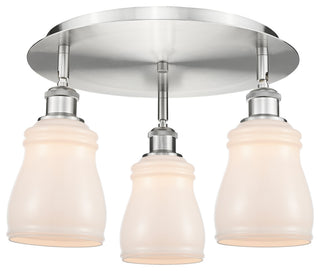 Innovations Ellery 3 16.5" Flush Mount Satin Nickel