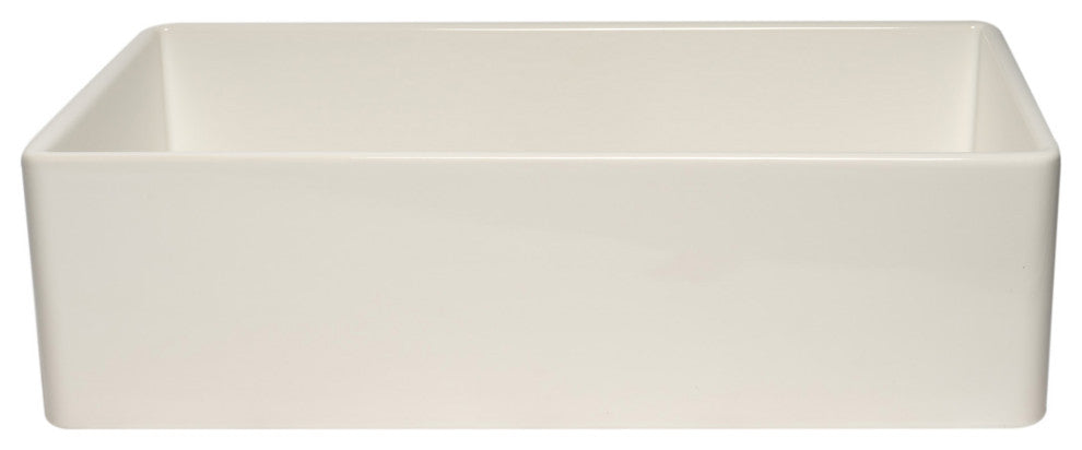 ALFI brand AB536-W White 36" Smooth Apron Single Bowl Fireclay Farm Sink