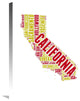 "California Word Cloud Map" Fine Art Print