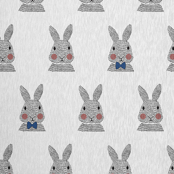 Bunny Fluffle Easter Chenille Rug, Dark Cobalt Blue, 5'x7'