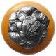 Leap-Frog Maple Wood Knob, Antique-Style Pewter