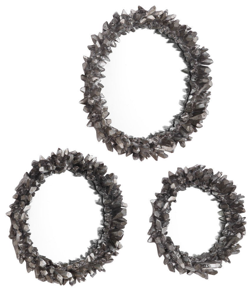 Uttermost Galena Round Mirrors, S/3