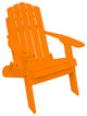 Poly Lumber Country Classic Adirondack Chair With Cup Holder, Tangerine, Without Smart Phone Holder