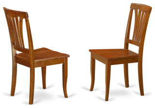 3 Pc Milan Kitchen Table Offering Leaf, 2 Wood Kitchen Chairs, Saddle Brown