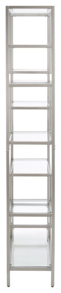 Safavieh Ramie 9 Shelf Etagere, Silver/Clear
