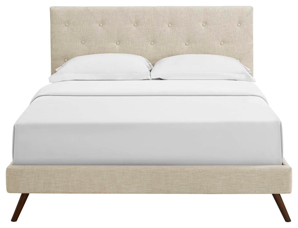 Tarah Full Platform Bed with Round Splayed Legs