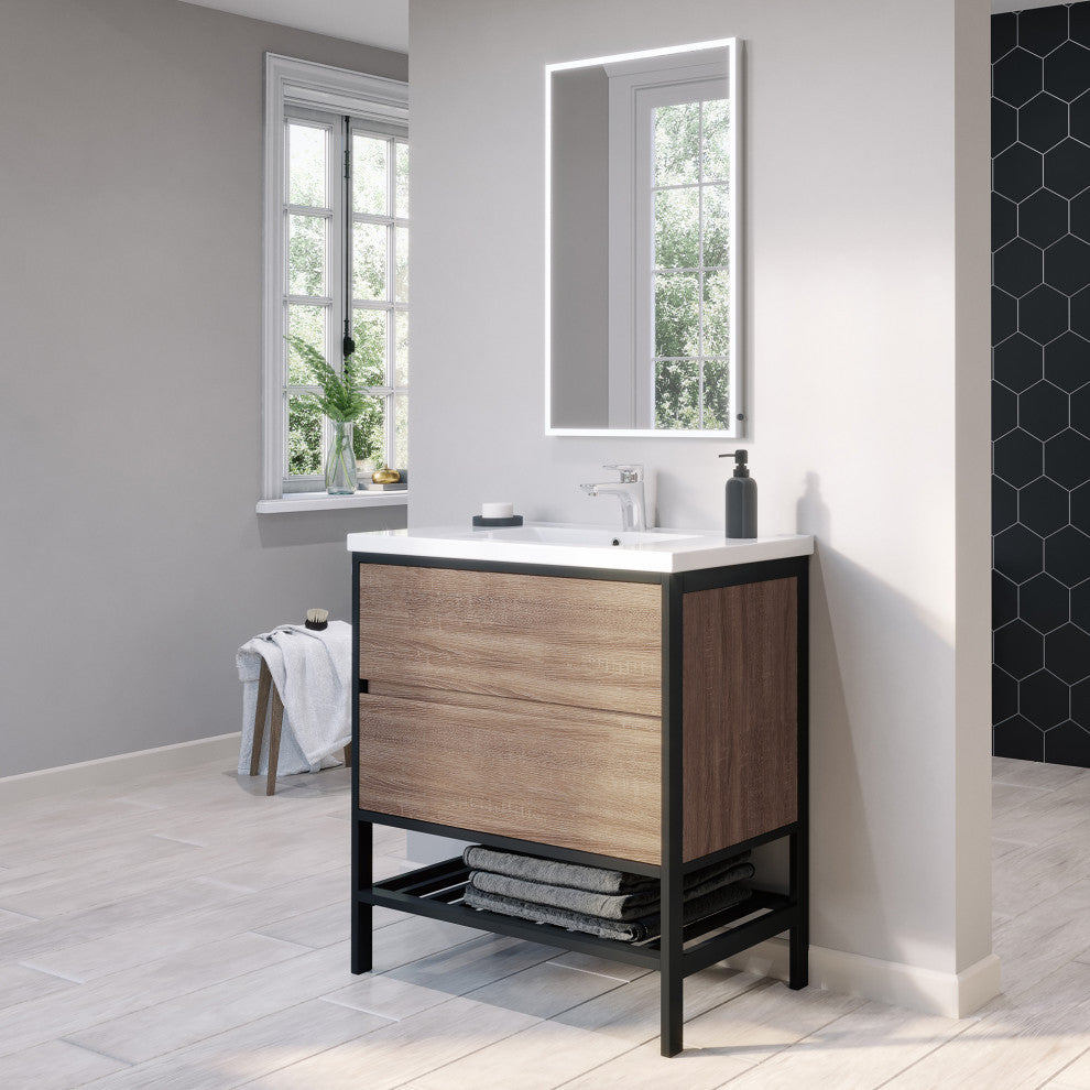 Memphis Single Vanity, Taupe, 32"