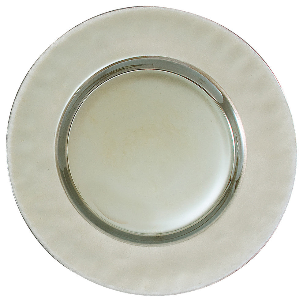 Elegance 13" Luster Platinum Chargers, Set of 4