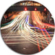 Light Traces On Crossroad, Cityscape Digital Disc Metal Wall Art, 36"