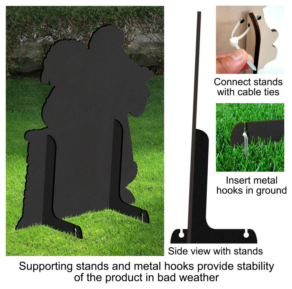 Gingerbread House Freestanding Wooden Lawn Decor