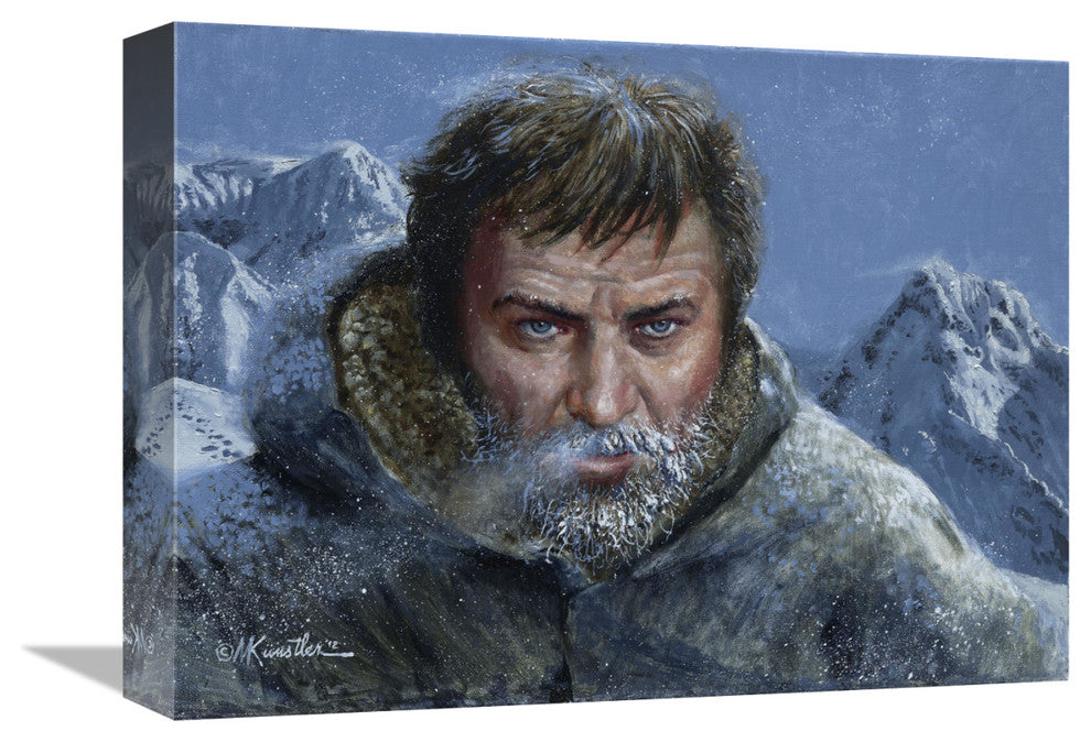 "Conquering the Mountain" Stretched Canvas Giclee by Mort Kunstler, 16"x12"