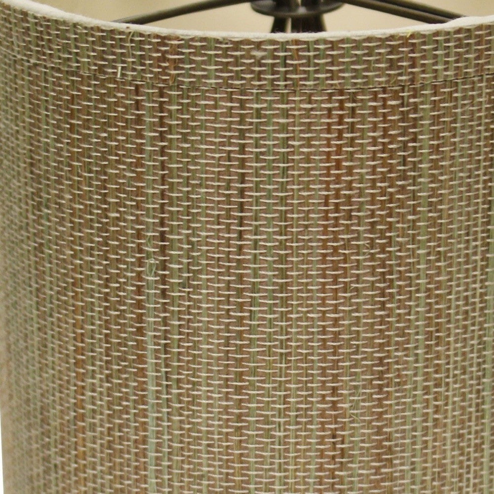 4" Multicolor Grasscloth Set of 6 Drum Chandelier Lampshades