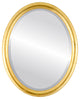 Pasadena Framed Oval Mirror, Gold Leaf, 19"x25"