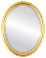Pasadena Framed Oval Mirror, Gold Leaf, 19"x25"