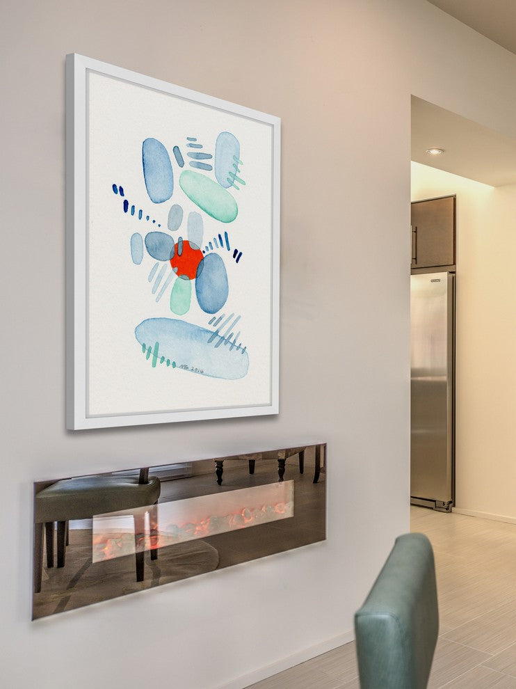 Marmont Hill, "Red Dot" by Nikki Galapon Framed Painting Print, 30x45