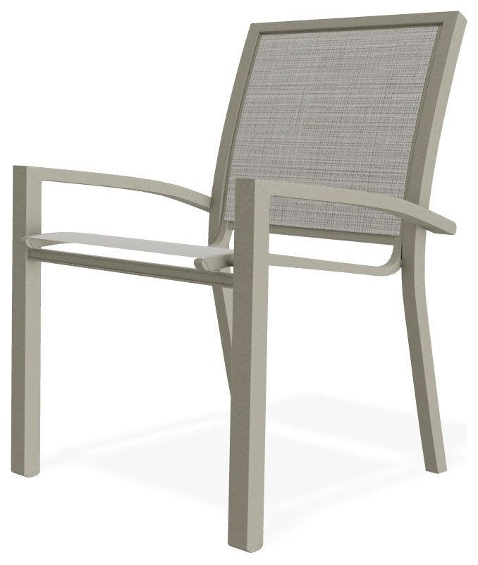 Kendall Sling Stackable Outdoor Dining Chair, Deacon/Storm