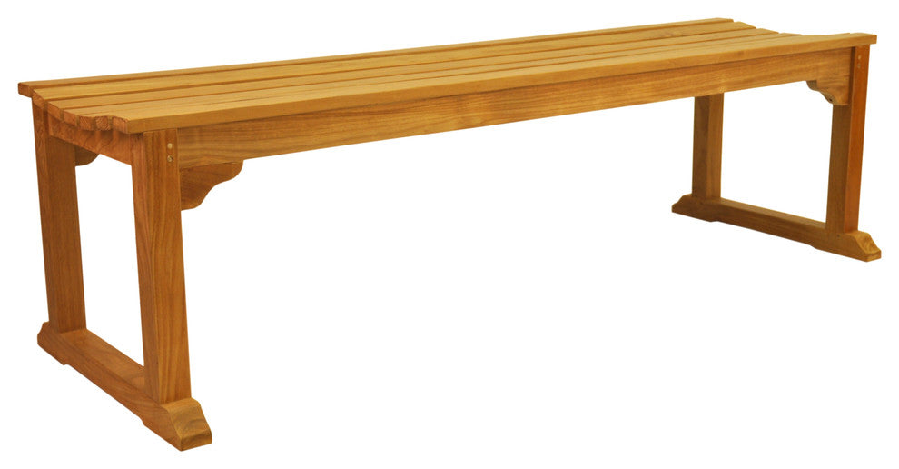 Anderson Teak BH-005B Mason 3-Seater Wooden Backless Bench