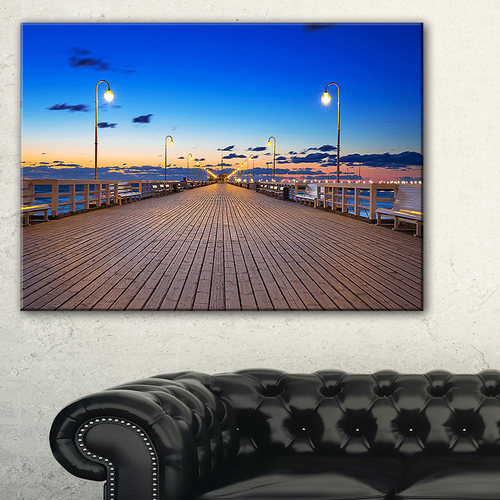 "Molo in Sopot at Baltic Sea" Canvas Print