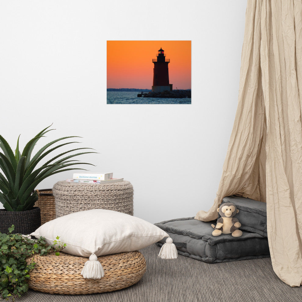 Sunset at Henlopen State Park 3 Landscape Photo Unframed Wall Art Print, 18" X 24"