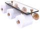 Prestige Skyline 3-Roll Toilet Paper Holder with Glass Shelf, Brushed Bronze