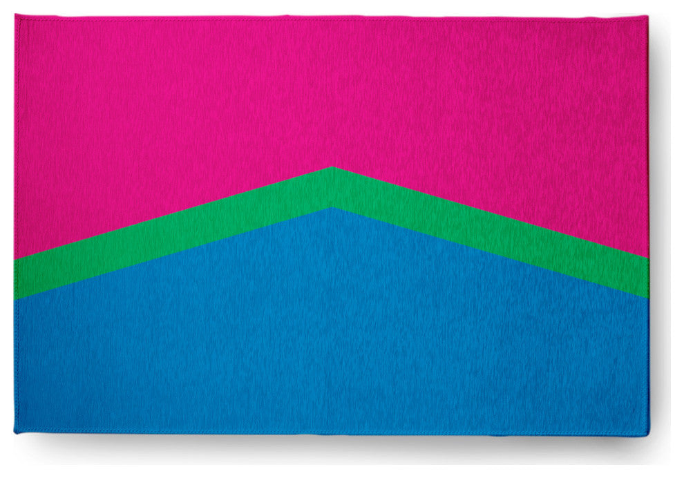 Polysexual Chevron Chenille Rug, Polysexual Chevron, 4'x6'