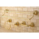 Kingston Brass 4-Piece Dual Towel Bar Bathroom Hardware Set, Polished Brass