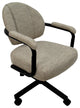 M-70 Caster Swivel Tilt Kitchen Chair with Wheels, Hemsath Driftwood - Black