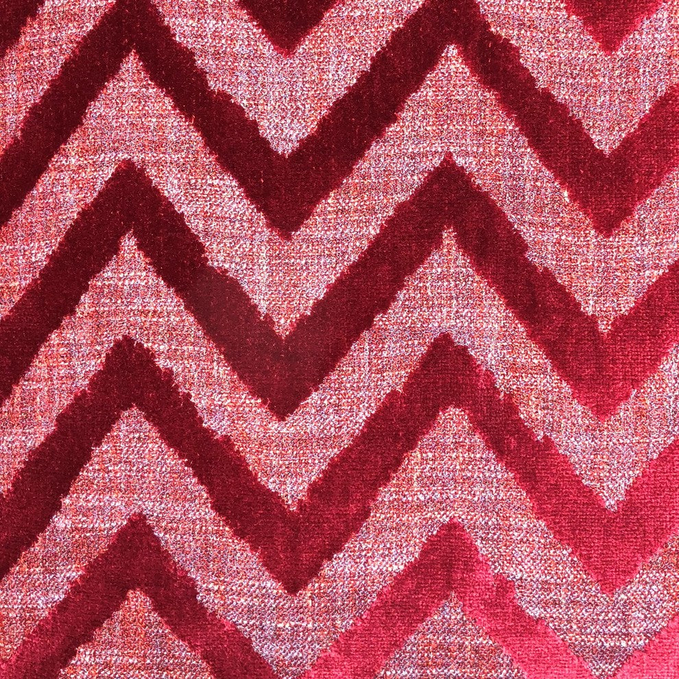 Valentina Red Luxury Throw Pillow, 24"x24"