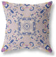 16" Lavender Blue Wreath Indoor Outdoor Zippered Throw Pillow