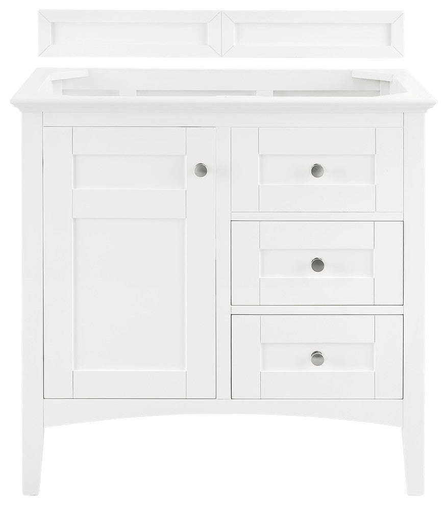 Palisades 30" Vanity, Bright White, Without Top