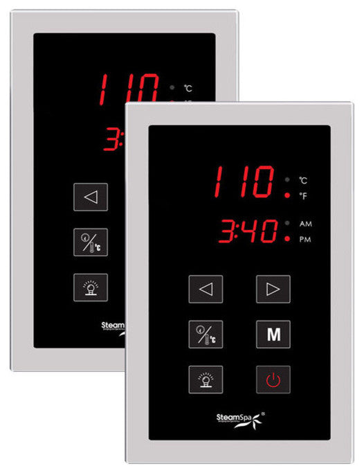 Steamspa Royal Touch Panel Control Kit, Chrome