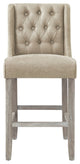 Rustic Manor Kaileigh Counter Stool, Leather PU, Beige