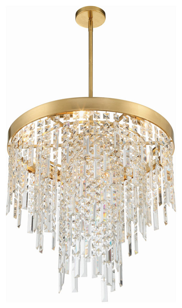 Crystorama Lighting Group WIN-216-CL-MWP Winfield 6 Light 24"W - Antique Gold