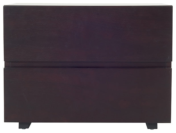 18" Wenge Veneer And Mdf Nightstand