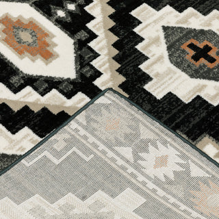 Garson Southwest Diamonds Area Rug, Charcoal, 7'10"x10'
