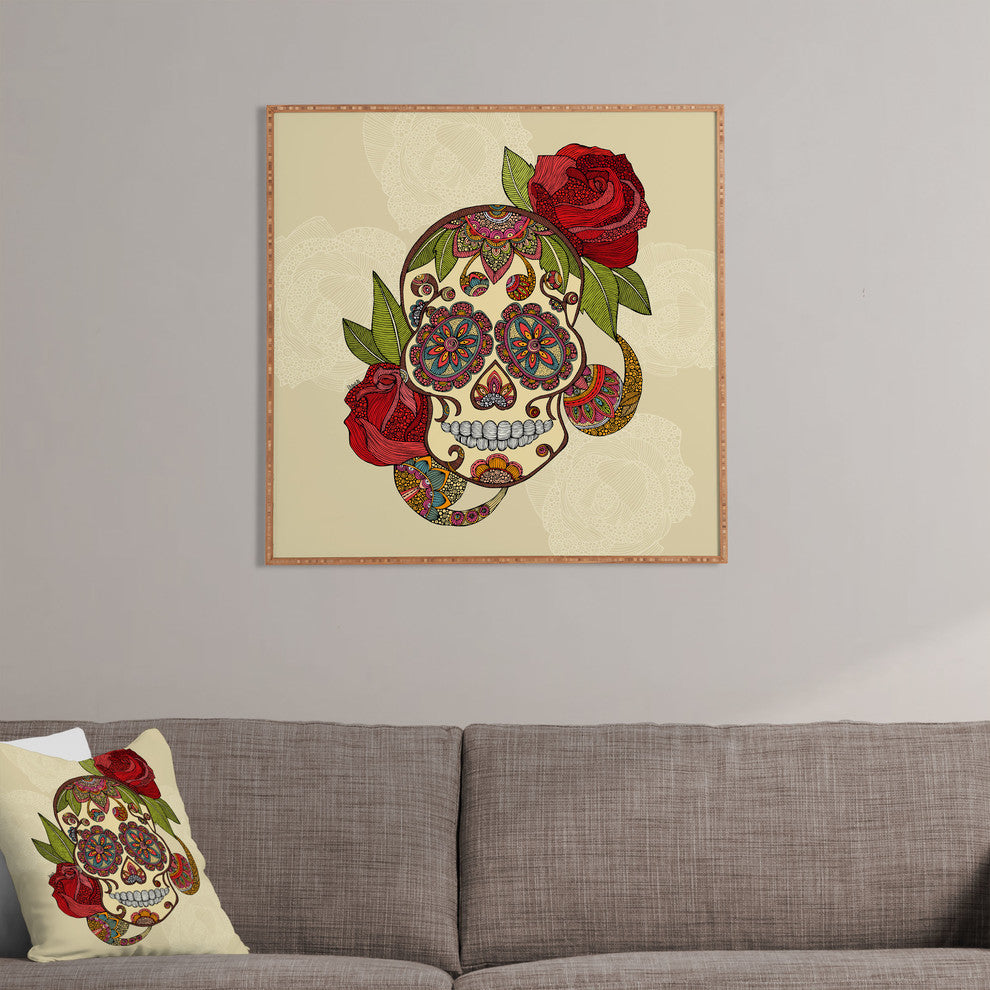Deny Designs Valentina Ramos Sugar Skull Framed Wall Art