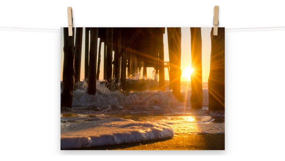 Sea Foam In The Sunlight Landscape Photo Unframed Wall Art Print, 12" X 16"