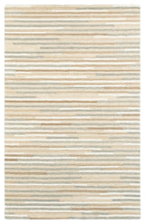 5" x 8" Beige and Gray Eclectic LinesArea Rug