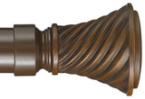 Deco Traverse Rod 2 With Elfin Finial, Sienna, 132