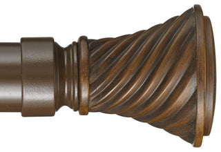 Deco Traverse Rod 2 With Elfin Finial, Sienna, 132