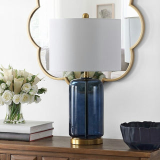 Safavieh Novah Glass Table Lamp Blue