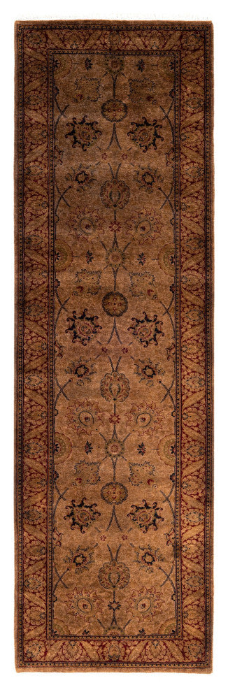 Overdyed One-of-a-Kind Hand-Knotted Area Rug Brown, 2' 8" x 8' 10"